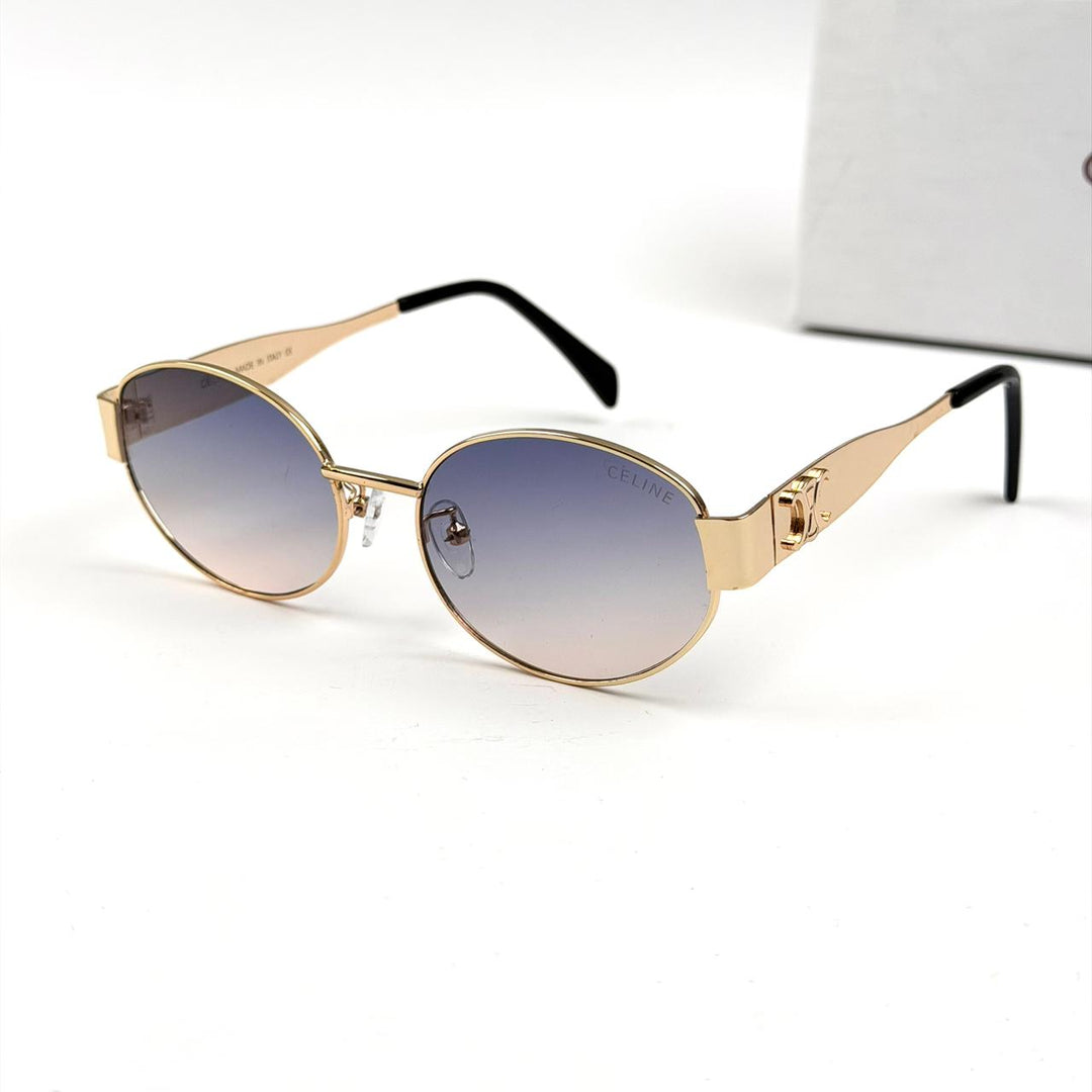 Celine Retro Oval - Golden Blue Gradient - Giiz store