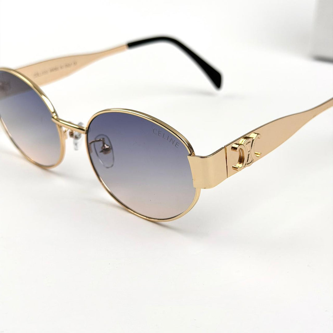 Celine Retro Oval - Golden Blue Gradient - Giiz store