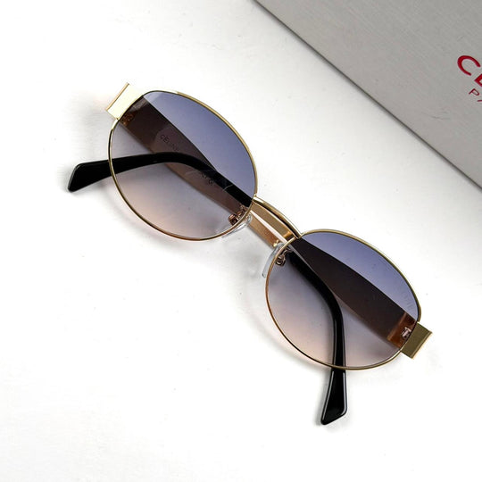 Celine Retro Oval - Golden Blue Gradient - Giiz store