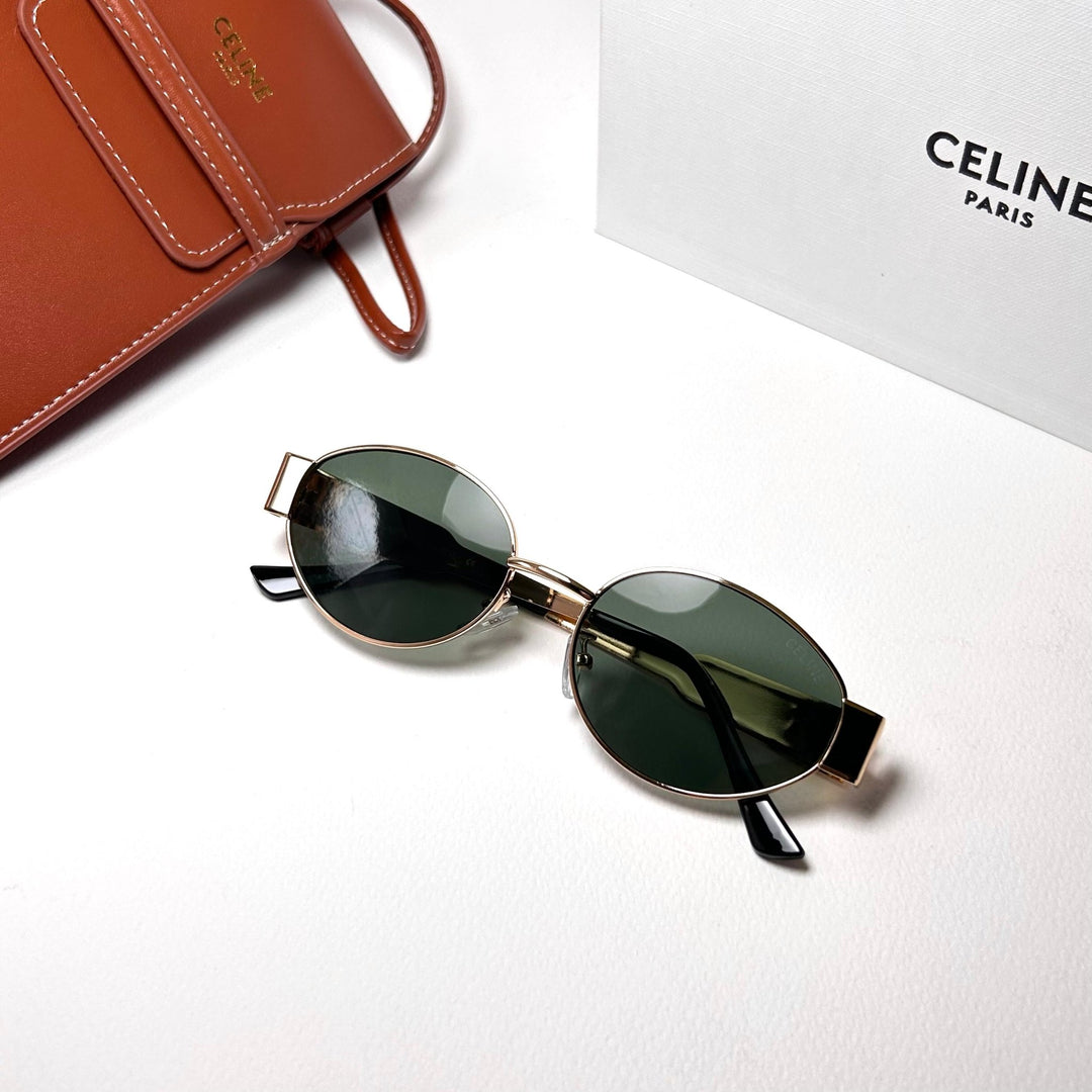 Celine Retro Oval – Oily Green - Giiz store
