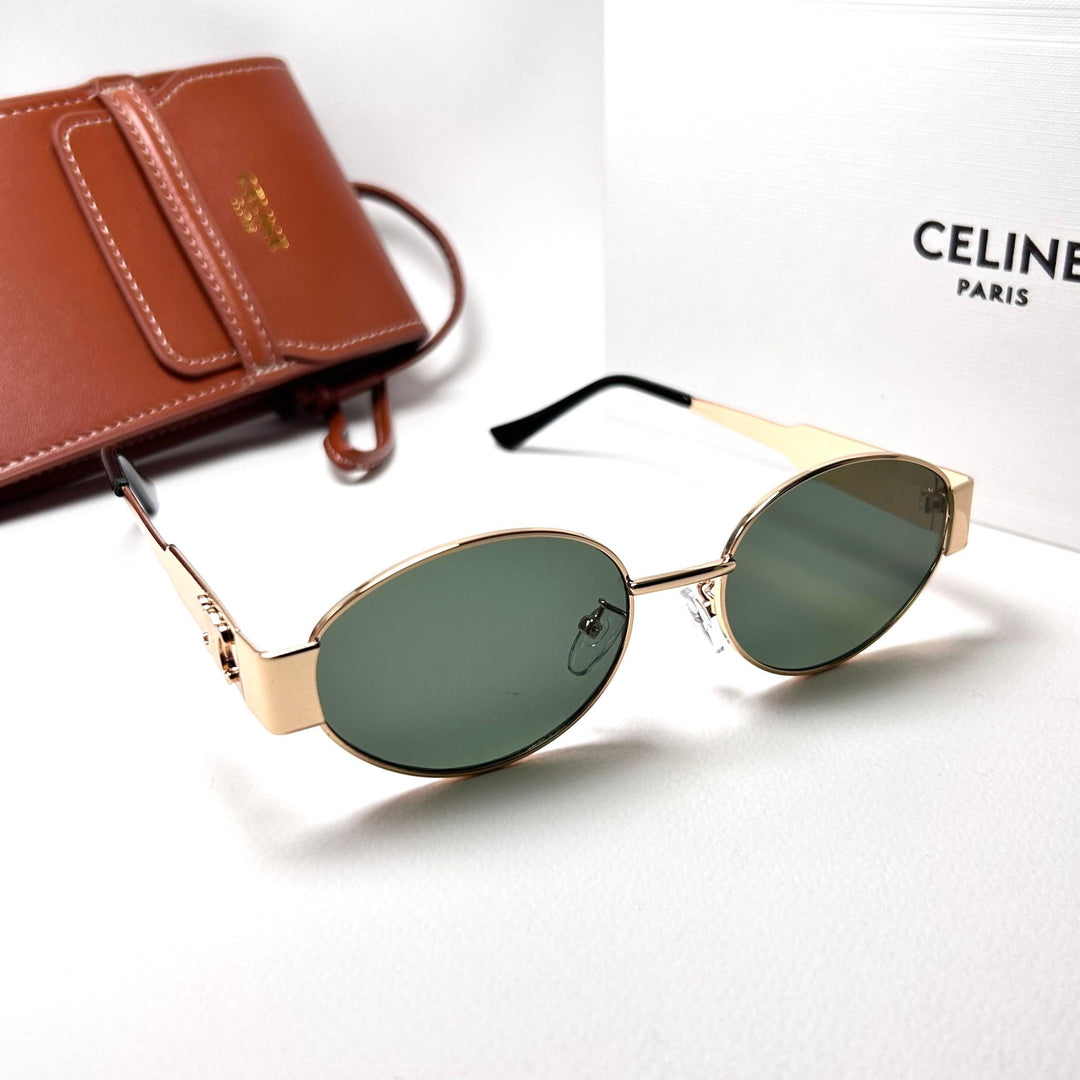 Celine Retro Oval – Oily Green - Giiz store
