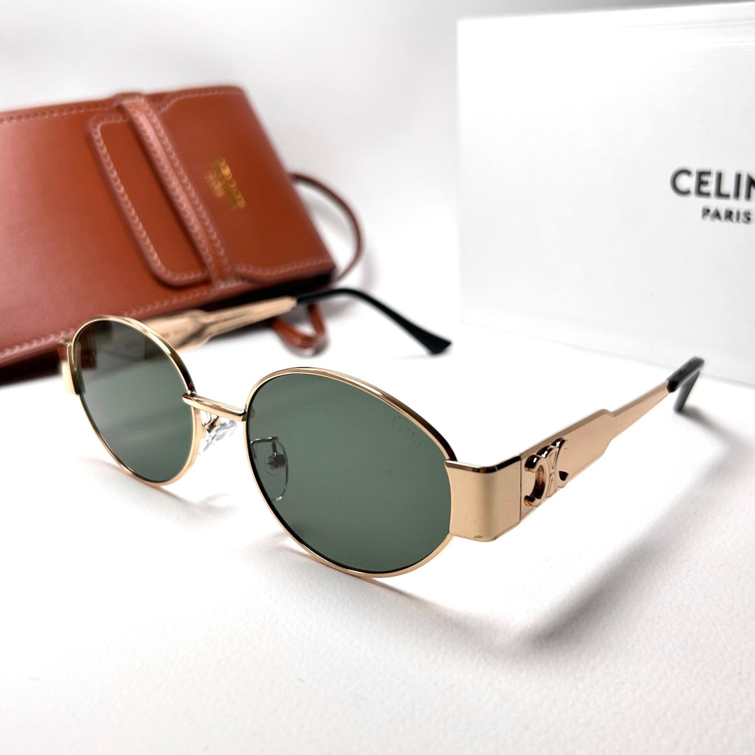 Celine Retro Oval – Oily Green - Giiz store