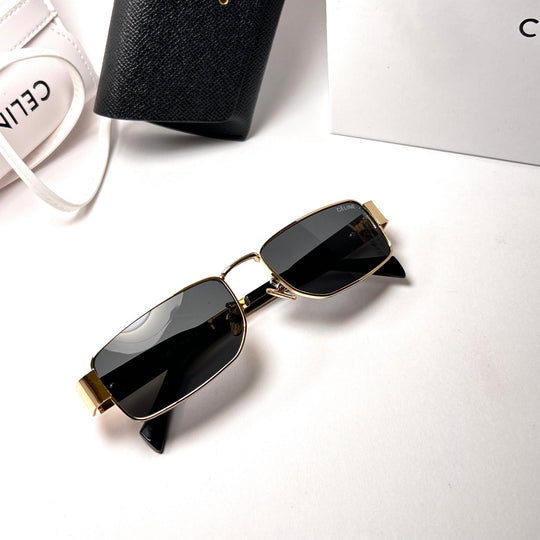 Celine Triomphe 01 Rectangular – Golden Black - Giiz store