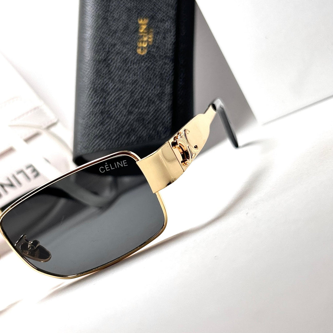 Celine Triomphe 01 Rectangular – Golden Black - Giiz store