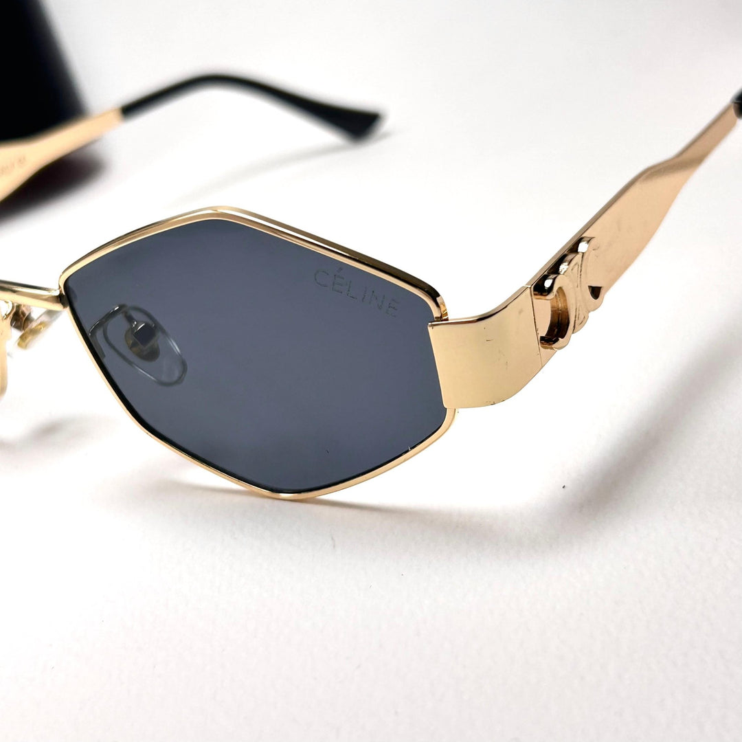 Celine Triomphe Geo - Golden Black - Giiz store