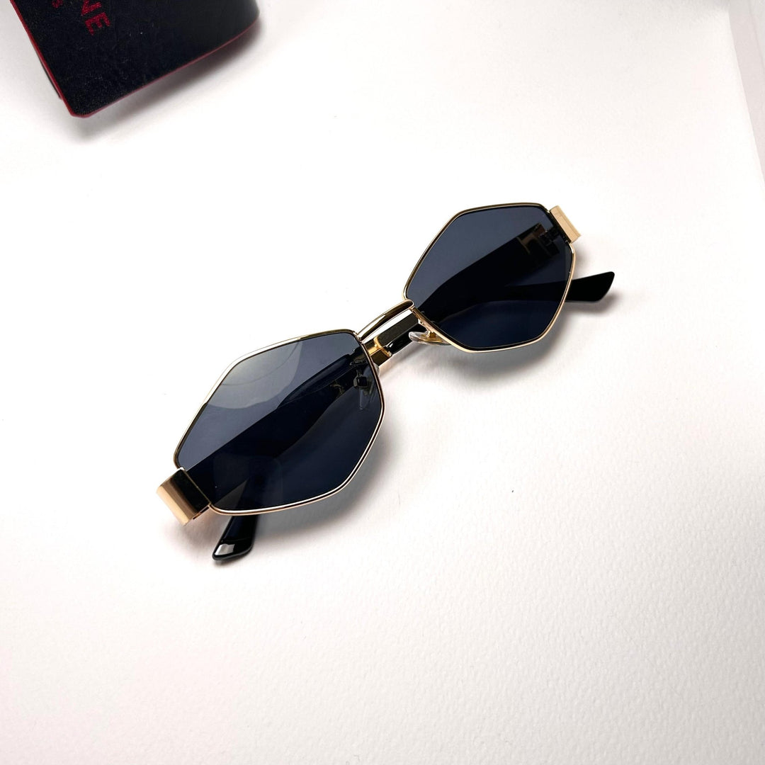 Celine Triomphe Geo - Golden Black - Giiz store