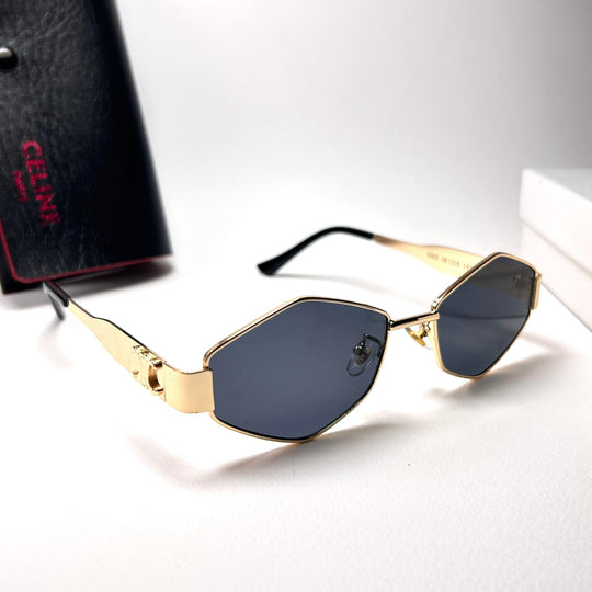 Celine Triomphe Geo - Golden Black - Giiz store