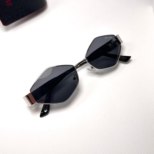 Celine Triomphe Geo - Silver Black - Giiz store