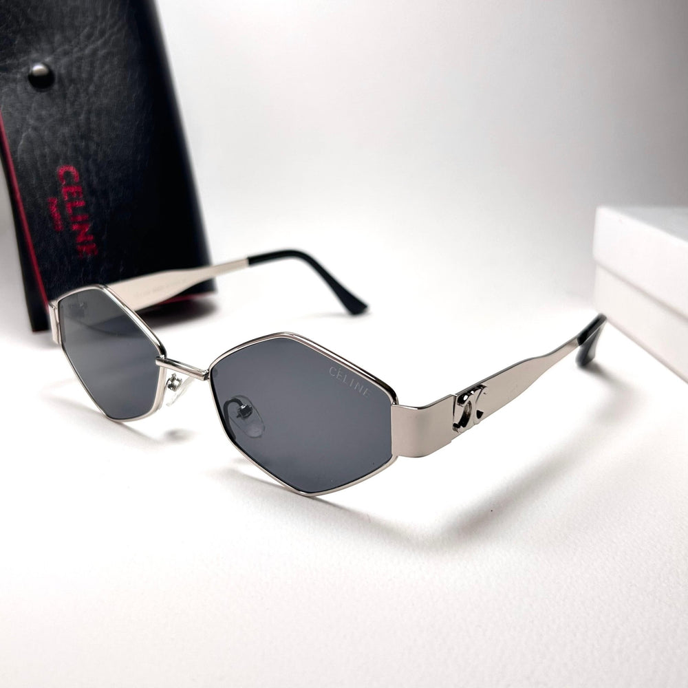 Celine Triomphe Geo - Silver Black - Giiz store