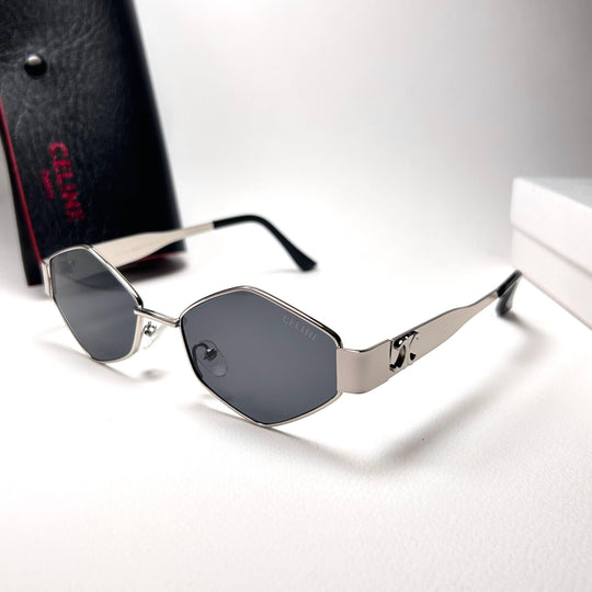 Celine Triomphe Geo - Silver Black - Giiz store