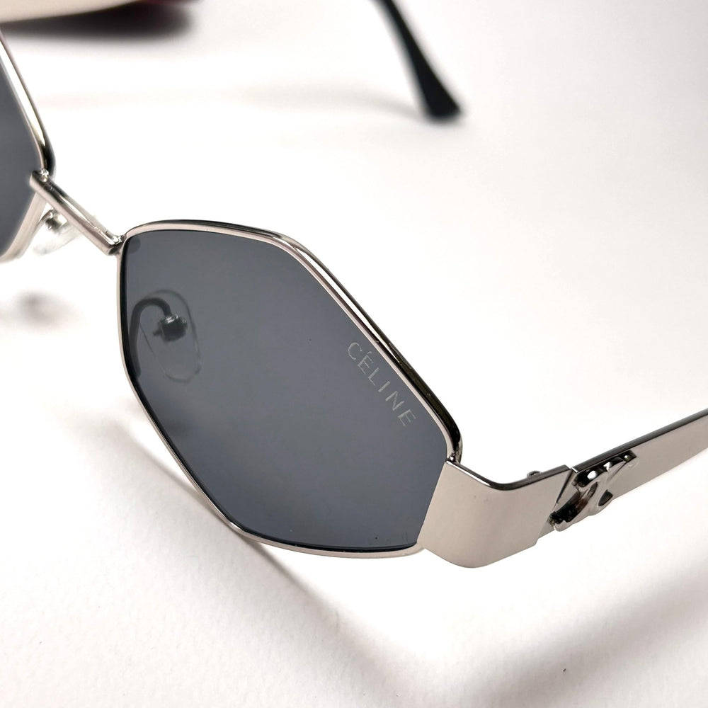 Celine Triomphe Geo - Silver Black - Giiz store