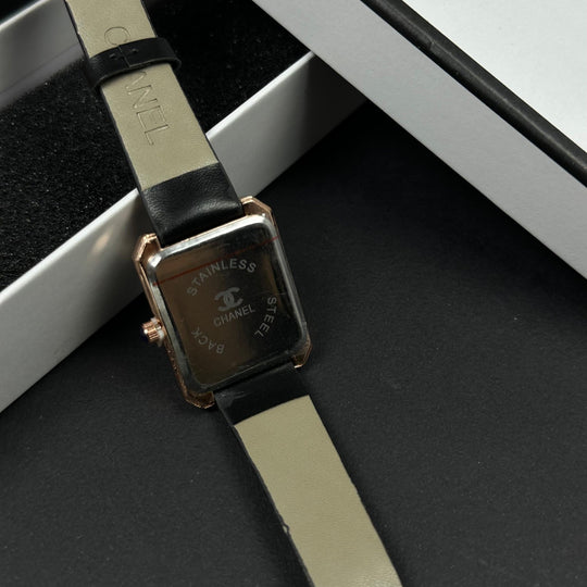 Chanel Crystal Rectangle – Rose Gold Black - Giiz store