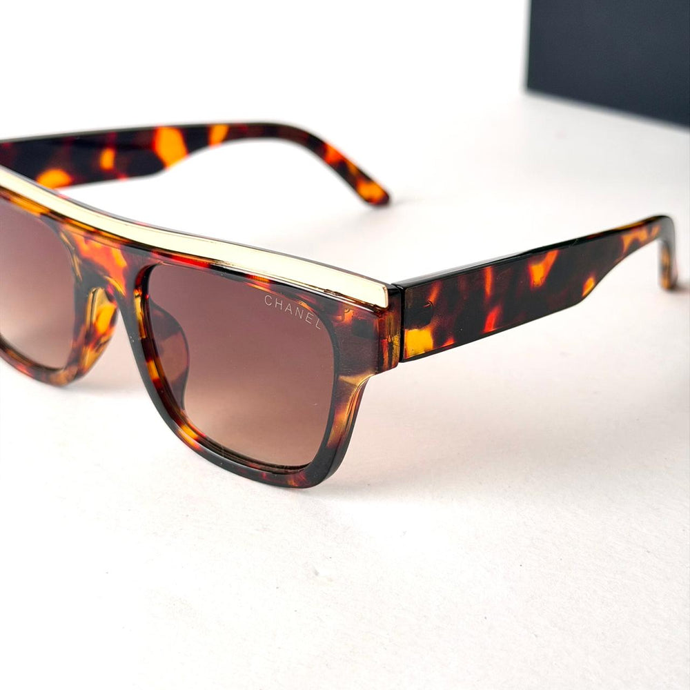 Chanel Gold Line – Tortoise Brown - Giiz store