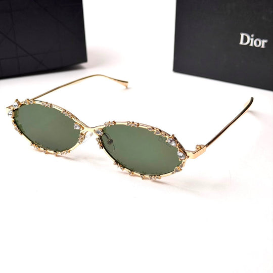 DIOR Crystal Oval – Gold Green - Giiz store