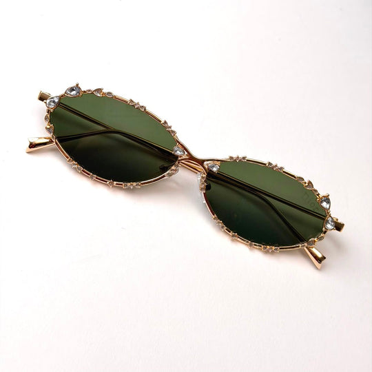 DIOR Crystal Oval – Gold Green - Giiz store