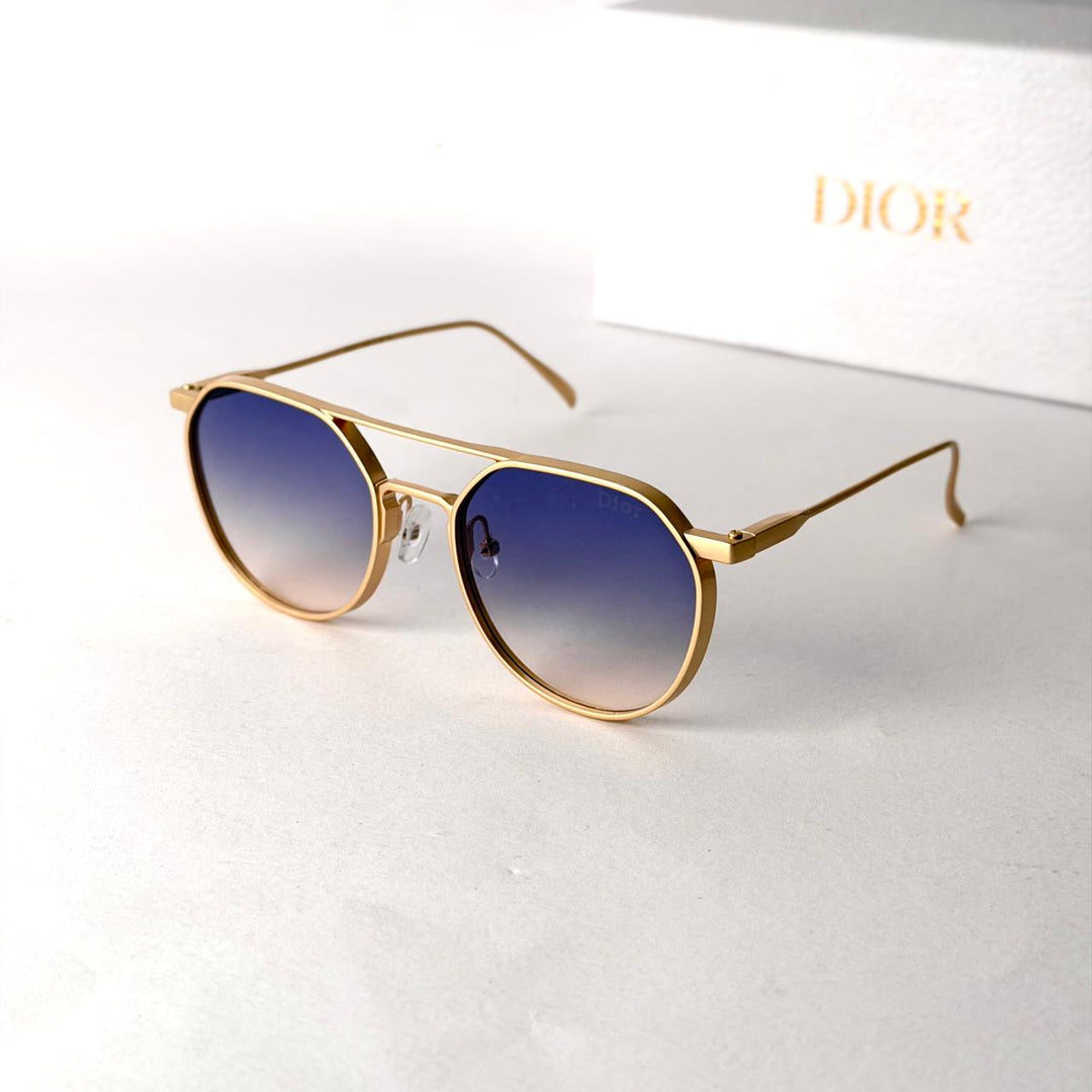 Dior Gold Aviator – Blue Gradient - Giiz store