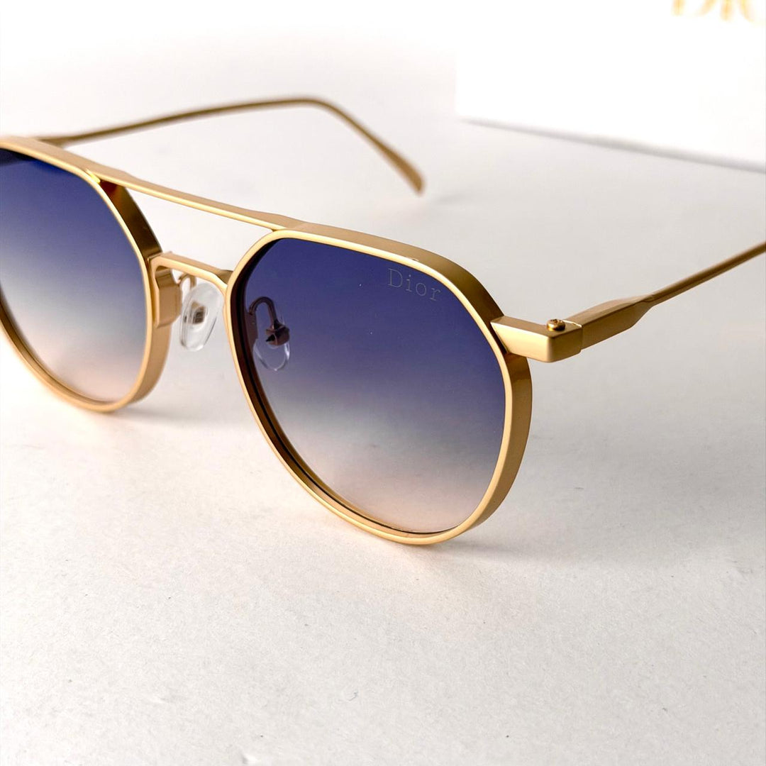 Dior Gold Aviator – Blue Gradient - Giiz store