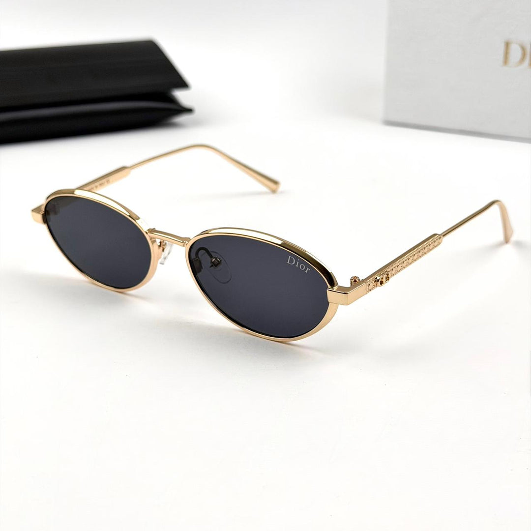 Dior Oval Cannage R1U B0A1 - Golden Black - Giiz store