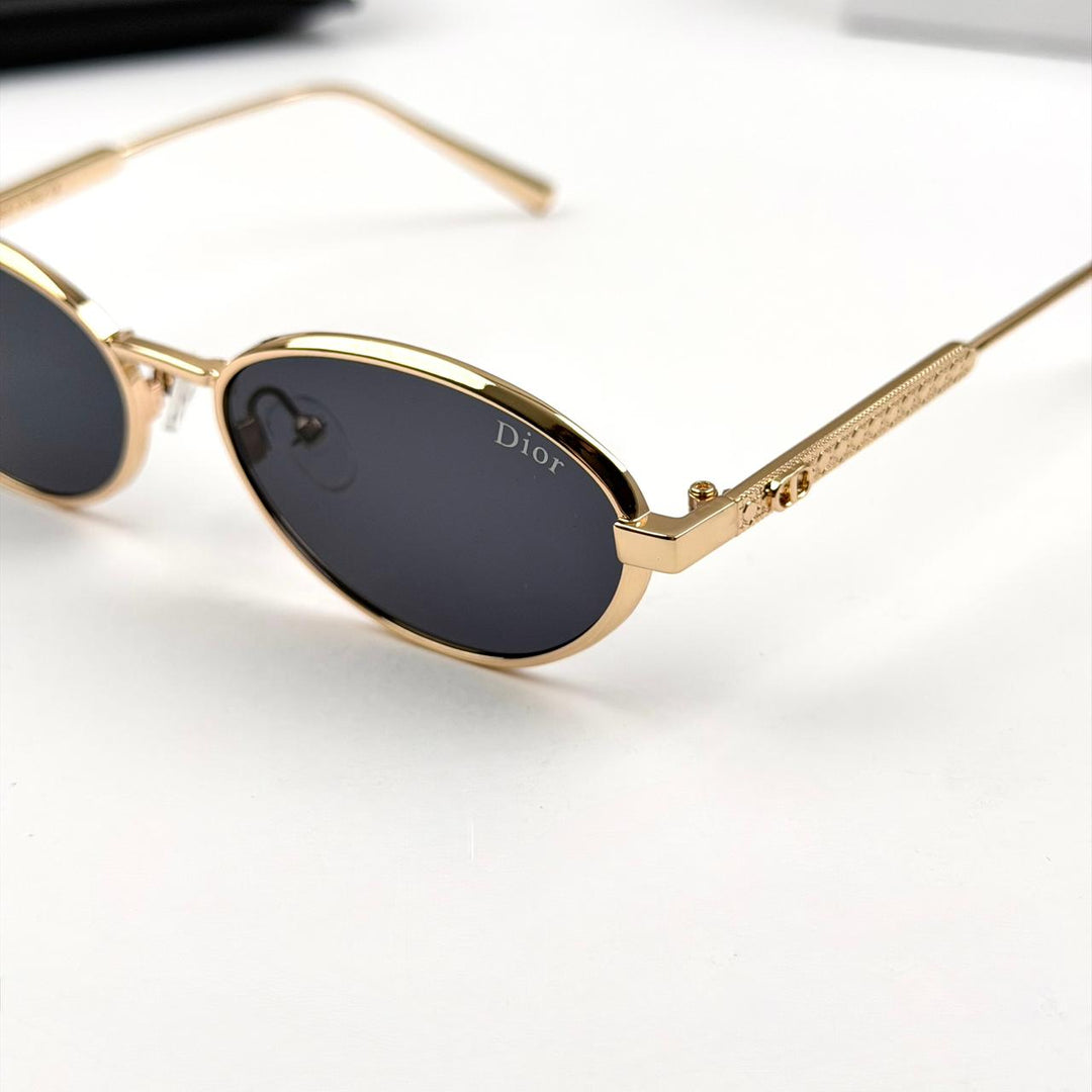 Dior Oval Cannage R1U B0A1 - Golden Black - Giiz store