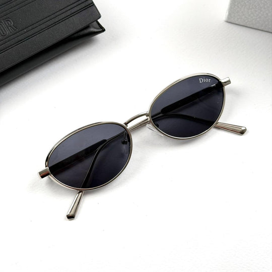 Dior Oval Cannage R1U B0A1 - Silver Black - Giiz store