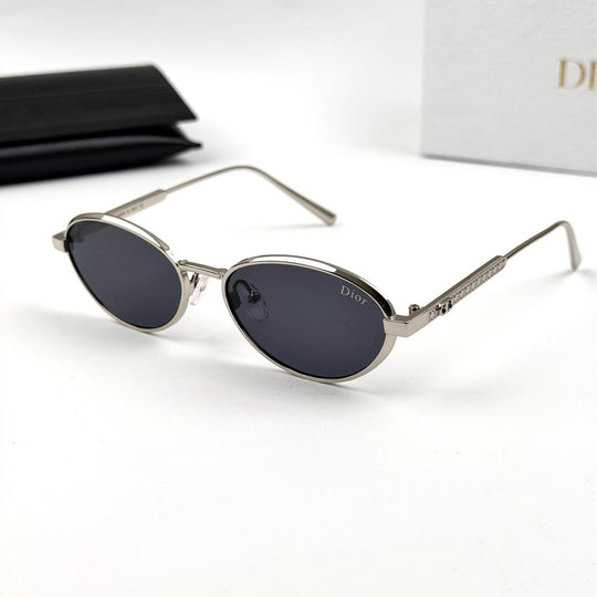 Dior Oval Cannage R1U B0A1 - Silver Black - Giiz store