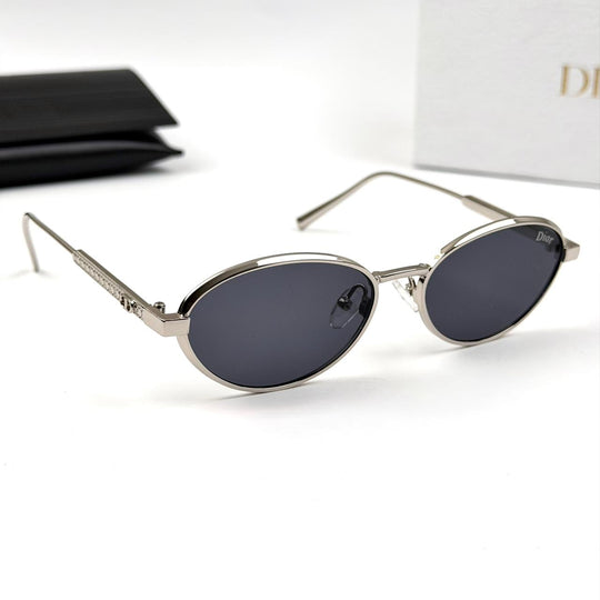 Dior Oval Cannage R1U B0A1 - Silver Black - Giiz store