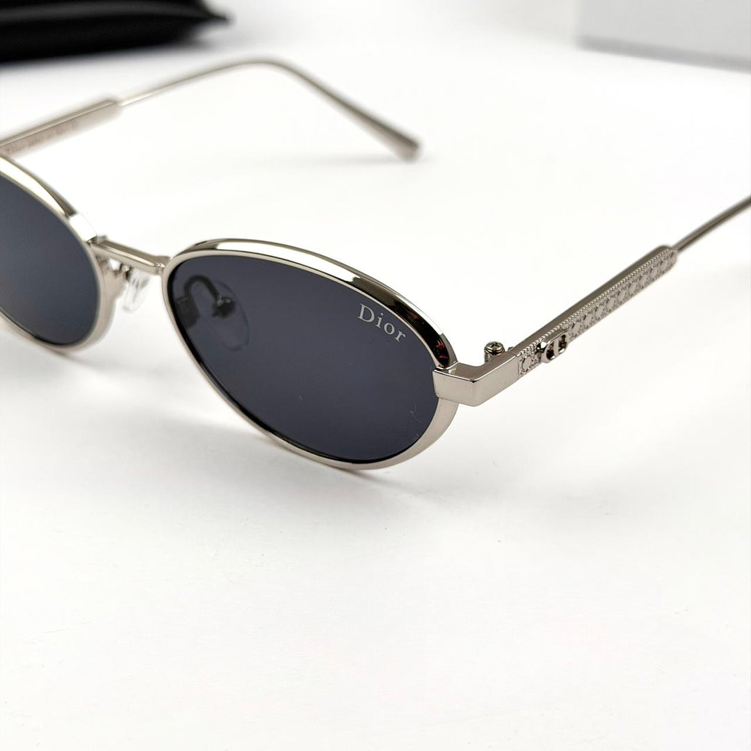 Dior Oval Cannage R1U B0A1 - Silver Black - Giiz store