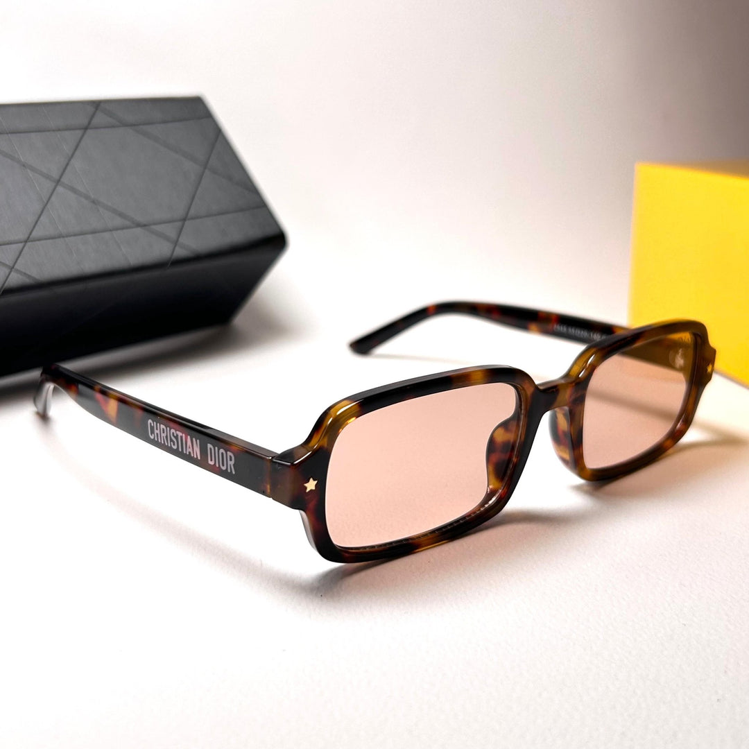 Dior Pacific Rectangular S3F – Peach Tortoiseshell - Giiz store