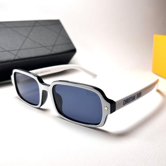 Dior Pacific Rectangular S3F – White n Navy - Giiz store