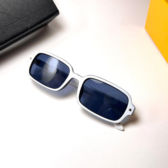 Dior Pacific Rectangular S3F – White n Navy - Giiz store