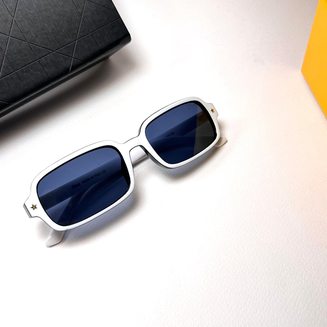 Dior Pacific Rectangular S3F – White n Navy - Giiz store