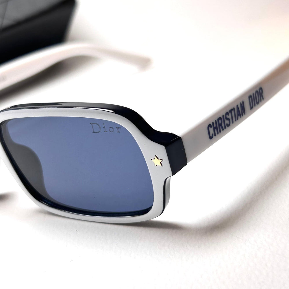 Dior Pacific Rectangular S3F – White n Navy - Giiz store