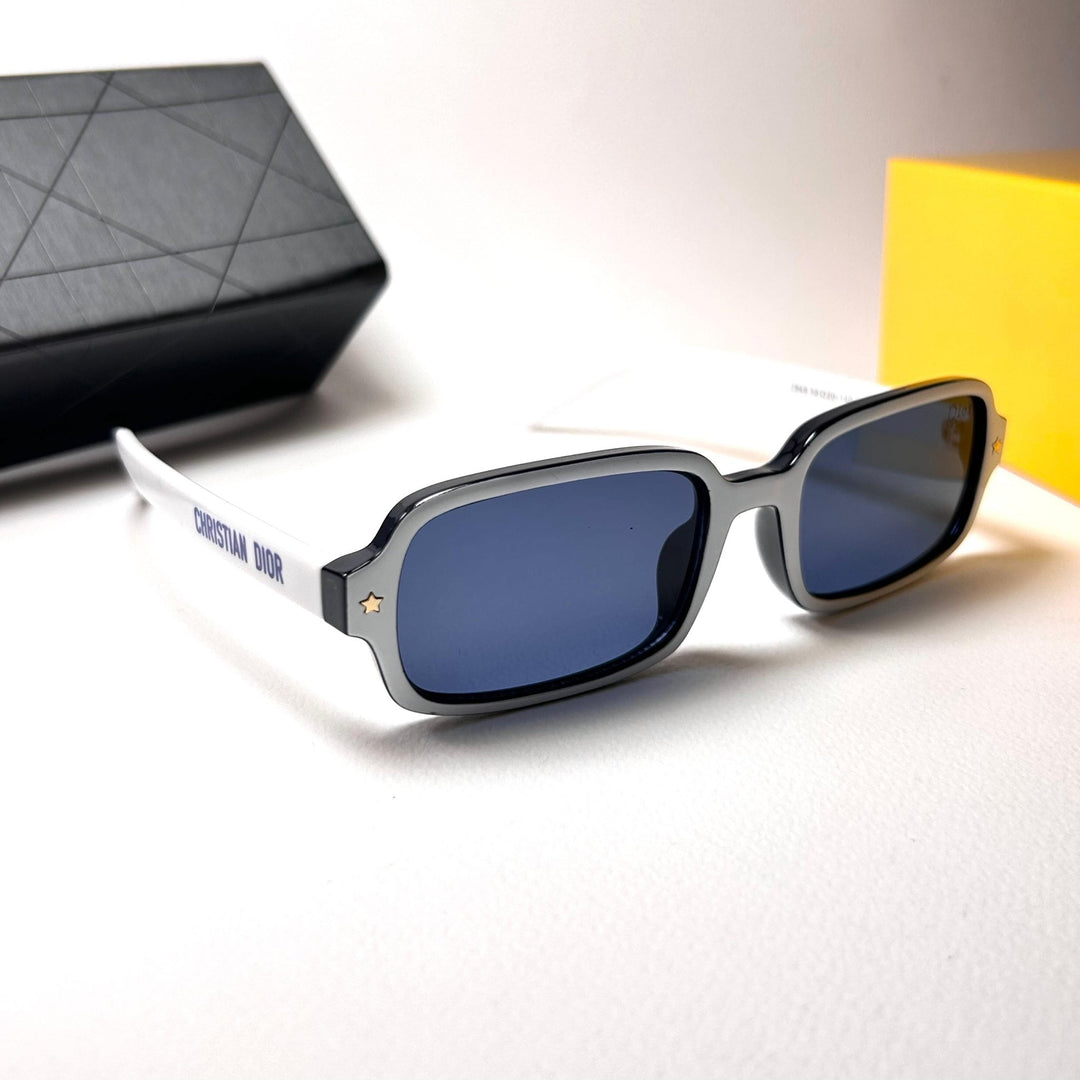 Dior Pacific Rectangular S3F – White n Navy - Giiz store