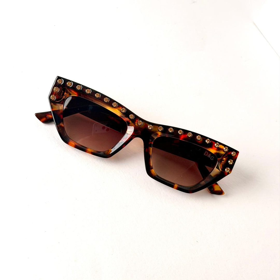 DOLCE &amp; GABBANA DG Crystal CatEye – Havana Brown - Giiz store