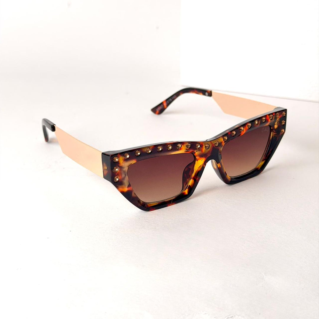 DOLCE &amp; GABBANA DG Crystal CatEye – Havana Brown - Giiz store