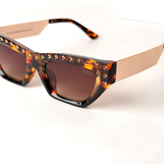 DOLCE &amp; GABBANA DG Crystal CatEye – Havana Brown - Giiz store