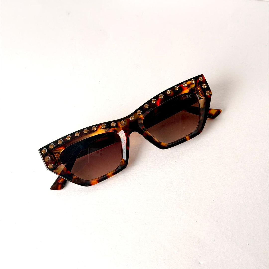 DOLCE &amp; GABBANA DG Crystal CatEye – Havana Brown - Giiz store