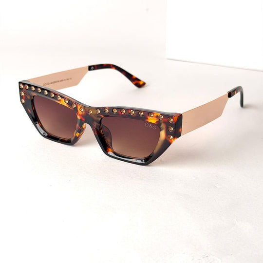 DOLCE &amp; GABBANA DG Crystal CatEye – Havana Brown - Giiz store