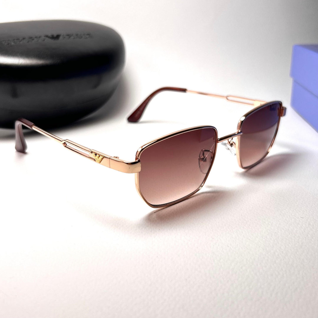 Emporio Armani Classic Rectangle - Brown - Giiz store