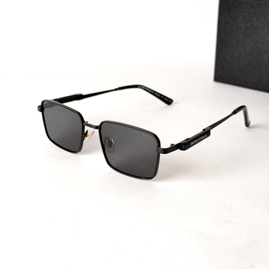 Emporio Armani Metro Square – Matte Black / Smoke Grey - Giiz store