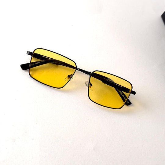 Emporio Armani Metro Square – Matte Black / Yellow - Giiz store