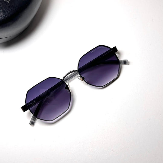 Emporio Armani Octagon Elegante 094 - Black Purple - Giiz store