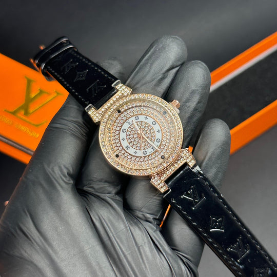Louis Vuitton LV Crystal Round – Rose Gold Black