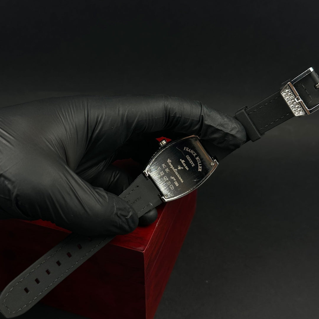Franck Muller Vanguard Heart For Her – Black &amp; Silver Diamond - Giiz store