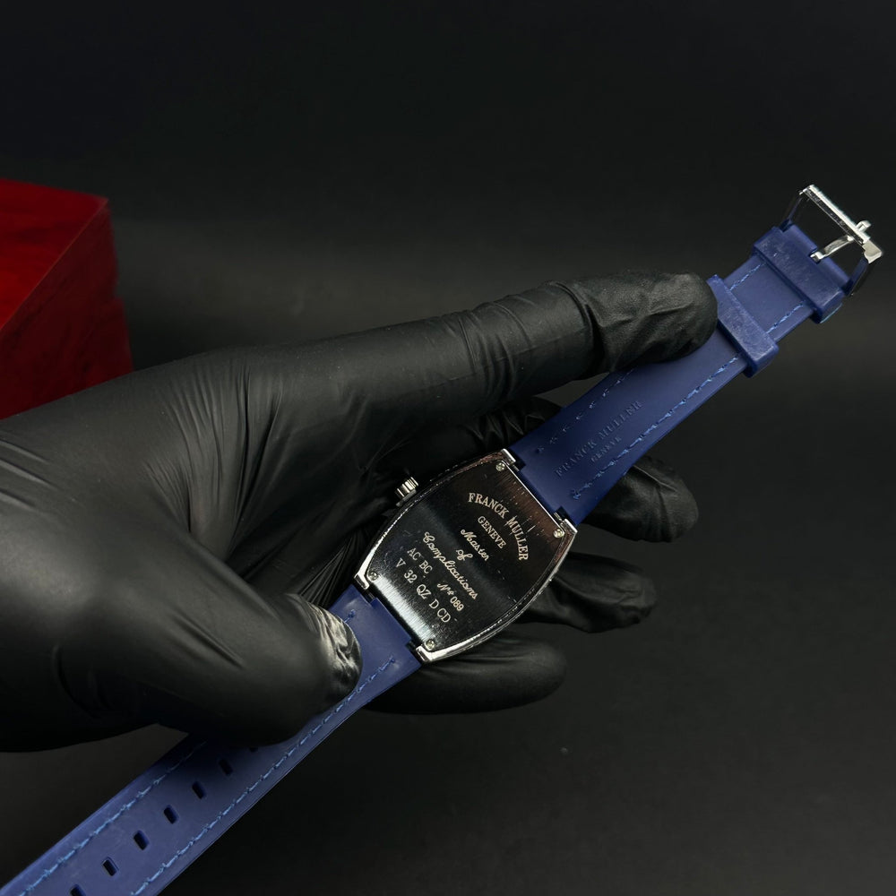 Franck Muller Vanguard Heart For Her – Blue & Silver Diamond - Giiz store