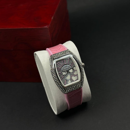 Franck Muller Vanguard Heart For Her – pink &amp; Silver Diamond - Giiz store