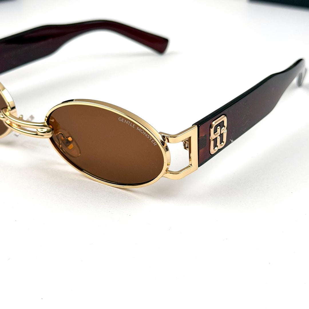 Gentle Monster Linked Bridge Oval - Brown - Giiz store