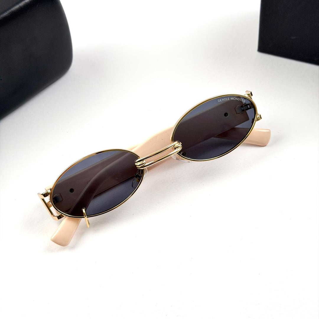 Gentle Monster Linked Bridge Oval - Pinky Blush Golden Black - Giiz store