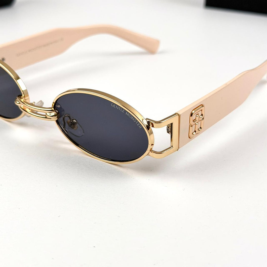 Gentle Monster Linked Bridge Oval - Pinky Blush Golden Black - Giiz store