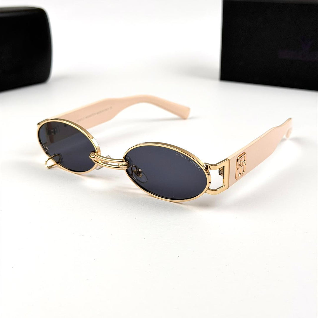 Gentle Monster Linked Bridge Oval - Pinky Blush Golden Black - Giiz store